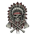 Planche de stickers MINI RENEGADE SKULL 60x80mm