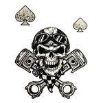 Planche de stickers MINI SKULL HELMET 60x80mm