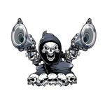 Planche de stickers MINI REAPER GUN 60x80mm