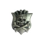 Emblème 3D SKULL ARGENT KING