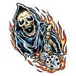 Planche de stickers MINI DICE REAPER 60x80mm