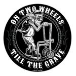 Planche de stickers MINI ON TWO WHEELS TIL THE GRAVE 60x80mm