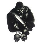 Planche de stickers MINI GORILLA SKULL 60x80mm