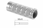  M8x45 zilver Voetsteun