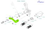  Gear Lever Assembly for Rear Sets FTRYA007 / FTRYA007W Afstandsbediening