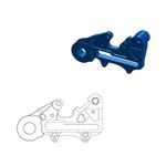 Support disque de frein arrière Offroad MM 220 HVA bleu incl adapt axe endu