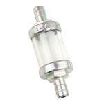 Filtre à essence CYLINDRIQUE ACIER DIAM 8 mm TRANSPARENT - ARGENT