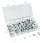  FLACHE UNTERLEGSCHEIBE STAHL 6 GRÖSSEN Ø 3 bis 10mm SORTIMENT BOX 900 STÜCKE Motorrad-Schraubenkit