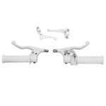 Kit poignée de guidon et levier TARGA MINI METAL BLANC