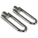 Repose-pieds PILOTE U LISSE ACIER CHROME