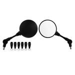 Rétroviseur ROND REPLIABLE LIVREE ADAPTATEURS M8,M10 HOMOLOGUE CE PAIRE