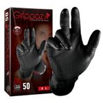 Gants d'atelier NITRILE ECAILLES POISSON RESISTANT AUX PRODUITS CHIMIQUES HUILES,A ESSENCE T9 L BOITE 50