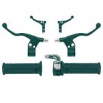 Kit poignée de guidon et levier TARGA MINI METAL VERT FONCE