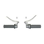 Kit poignée de guidon et levier GAZ - FREIN VINTAGE GRIS PAIRE