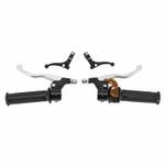 Kit poignée de guidon et levier TARGA MINI METAL - PLASTIQUE - CHROME