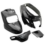 Karossatskit CARROSSERIE-CARENAGE SCOOT ADAPTABLE MBK 50 BOOSTER 2004+-YAMAHA 50 BWS 2004+ NOIR BRILLANT (KIT 4 PIECES) -P2R-