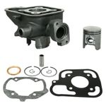  ZYLINDER SCOOTER ANPASSBAR PEUGEOT 50 LUDIX BLASTER, SPEEDFIGHT 3, JET FORCE -P2R GUSS MIT GRAPHIT-KOLBEN- Zylinder-Kolben Satz