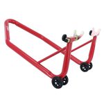Béquille LEVE - BEQUILLE STAND ARRIERE UNIVERSEL MONOBLOC ACIER ROUGE SUPPORT EN V TUBE DIAM 38 mm CHARGE MAXI 295 kg