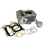  CYLINDER SCOOT ADAPTABLE PEUGEOT 50 TWEET 4T, VIVACITY 4T, SPEEDFIGHT 3 4T-SYM 50 MIO 4T, ORBIT 4T (DIAM 37mm - PISTONAXIS 10 Zylinder-Kolben Satz