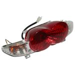  RÜCKLICHT SCOOT ANPASSBAR MBK 50 OVETTO 2008+-YAMAHA 50 NEOS 2008+ MIT BLINKERN (CE-GEPRÜFT) -P2R- Rückleuchten