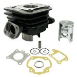  CYLINDER SCOOT ADAPTABLE KYMCO 50 AGILITY 2T, PEOPLE 2T, SUPER 9 2T (EINLASS AM ZYLINDER, KOLBENACHSE 12 mm) -P2R GUSS PRE Zylinder-Kolben Satz