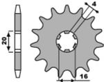 Pignon de sortie de boite acier standard 560 - 420