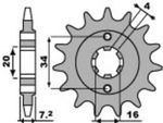  Standard Stahlriztel vorne 2247 - 520 Ritzel für den Ausgang des Getriebes