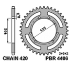 Standard Steel Rear Sprocket 4406 - 420 Kroon