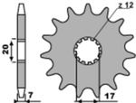  Standard Stahlritzel vorne 2064 - 428 Ritzel für den Ausgang des Getriebes