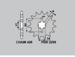 Pignon de sortie de boite acier standard 2298 - 428