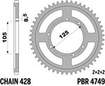 Couronne Acier Standard - 428 62 dents