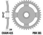 Couronne acier standard - 415 37 dents