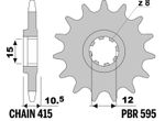 Pignon de sortie de boite acier standard - 415 13 dents