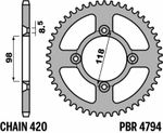 Couronne alu standard - 420 46 dents