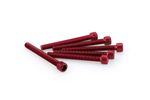Kit Visserie Carénage En Aluminium Anodisé Rouge Blister 6 vis allen M6x55mm