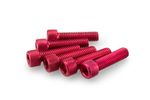 Kit Visserie Carénage En Aluminium Anodisé Rouge Blister 6 vis allen M8x30mm