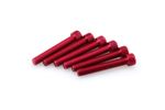 Kit Visserie Carénage En Aluminium Anodisé Rouge Blister 6 vis allen M8x50mm