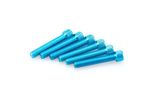 Kit Visserie Carénage En Aluminium Anodisé Bleu Blister 6 vis allen M8x55mm
