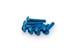 Kit Visserie Carénage En Aluminium Anodisé Bleu Blister 6 vis bombé M5x25mm