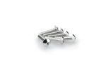 Kit Visserie Carénage En Aluminium Anodisé Argent Blister 6 vis bombé M5x25mm