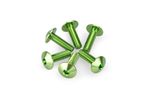 Kit Visserie Carénage En Aluminium Anodisé Bulles Vert 6 Vis M6x20 Tête diamètre 13,9mm