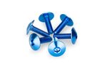 Kit Visserie Carénage En Aluminium Anodisé Bulles Bleu 6 Vis M6x20 Tête diamètre 16,8mm
