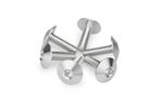 Kit Visserie Carénage En Aluminium Anodisé Bulles Argent 6 Vis M6x20 Tête diamètre 16,8mm