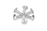 Kit Visserie Carénage En Aluminium Anodisé Bulles Argent 6 Vis M5x15 Tête diamètre 13,9mm