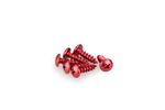 Kit Visserie Carénage En Aluminium Anodisé Rouge Blister 6 vis bombé M6x20mm