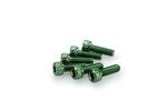 Kit Visserie Carénage En Aluminium Anodisé Vert Blister 6 vis allen M5x15mm
