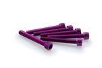 Kit Visserie Carénage En Aluminium Anodisé Violet Blister 6 vis allen M6x45mm