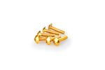 Kit Visserie Carénage En Aluminium Anodisé Jaune Blister 6 vis bombé M5x20mm