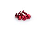 Kit Visserie Carénage En Aluminium Anodisé Rouge Blister 6 vis bombé M6x15mm