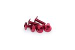 Kit Visserie Carénage En Aluminium Anodisé Rouge Blister 6 vis bombé M6x20mm